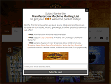 Tablet Screenshot of manifestationmachine.com